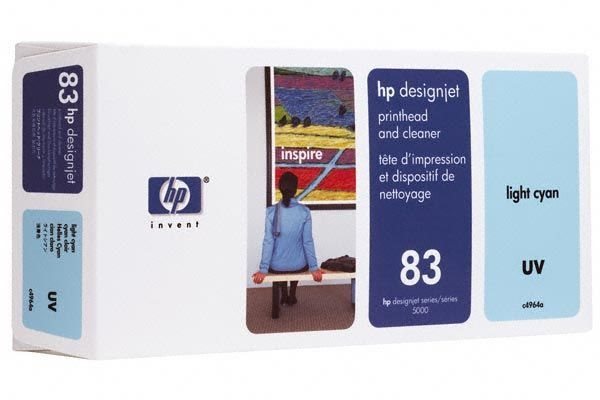 HP 83 cyan hell UV-Druckkopf und Druckkopfreiniger - C4964A HP 83 cyan hell UV-Druckkopf und Druckkopfreiniger - C4964A