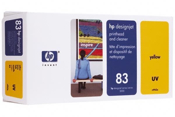 HP 83 gelb UV-Druckkopf und Druckkopfreiniger - C4963A HP 83 gelb UV-Druckkopf und Druckkopfreiniger - C4963A