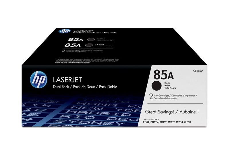 HP 85A original 2er-Pack Toner schwarz - CE285AD HP 85A original 2er-Pack Toner schwarz - CE285AD