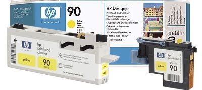 HP 90 gelb Druckkopf und Druckkopfreiniger - C5057A HP 90 gelb Druckkopf und Druckkopfreiniger - C5057A