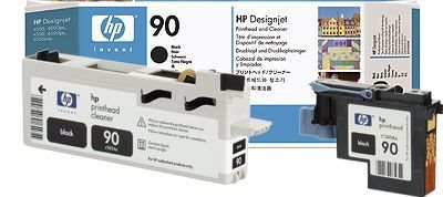 HP 90 schwarz Druckkopf und Druckkopfreiniger - C5054A HP 90 schwarz Druckkopf und Druckkopfreiniger - C5054A