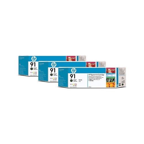 HP 91 original 3er-Pack Tinte schwarz - C9480A HP 91 original 3er-Pack Tinte schwarz - C9480A
