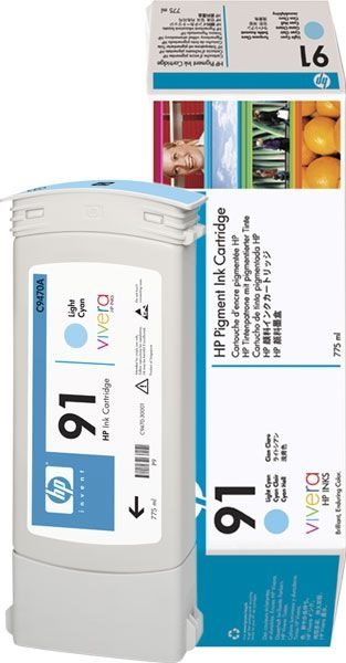 HP 91 original ink cyan - C9470A