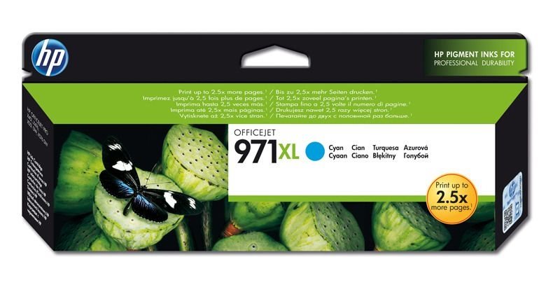 HP 971XL original HC Tinte cyan - CN626AE HP 971XL original HC Tinte cyan - CN626AE
