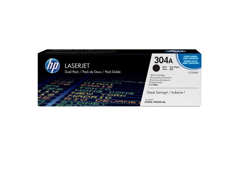 HP toner cartridge black 2er-Pack for CP2025