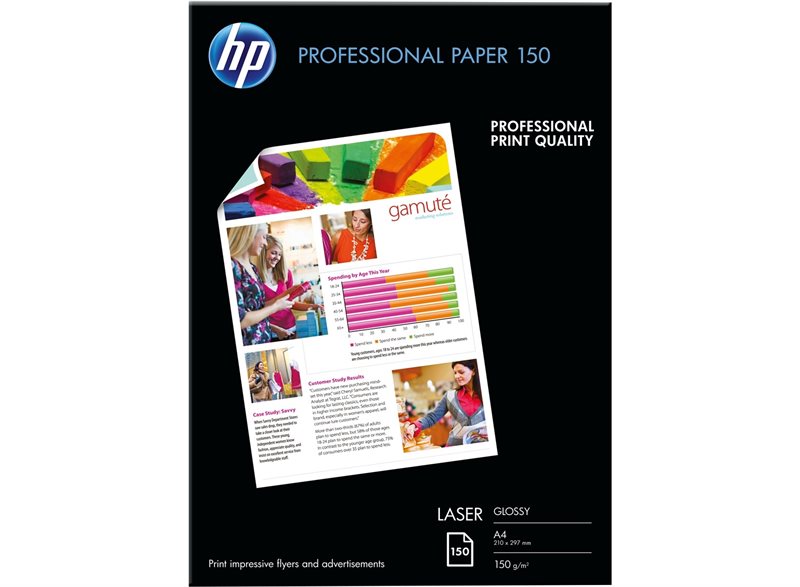 HP Professional Laser-Papier glänzend 150 g/m² - 1 HP Professional Laser-Papier glänzend 150 g/m² - 1