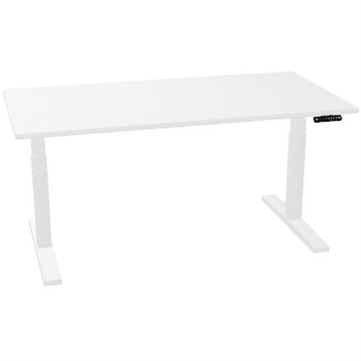 InWerk Schreibtisch hvst, Imperio Lift Q2 Weiß/Weiß B160cm x T80cm