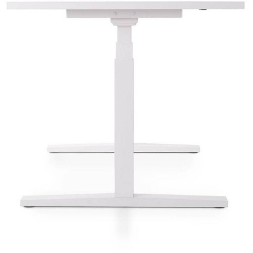 InWerk Schreibtisch hvst, Imperio Lift Q2 Weiß/Weiß B180cm x T80cm