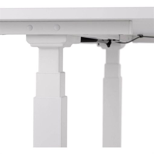 InWerk Schreibtisch hvst, Imperio Lift Q2 Weiß/Weiß B180cm x T80cm
