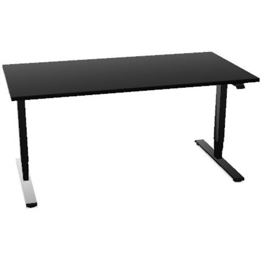 InWerk Schreibtisch hvst, Masterlift 2 Schwarz/Schwarz B160cm x T80cm