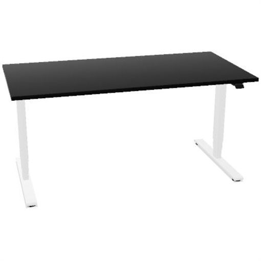 InWerk Schreibtisch hvst, Masterlift 2 Schwarz/Weiß B160cm x T80cm