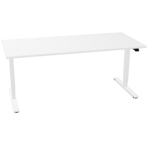InWerk Schreibtisch hvst, Masterlift 2 Weiß/Weiß B180cm x T80cm