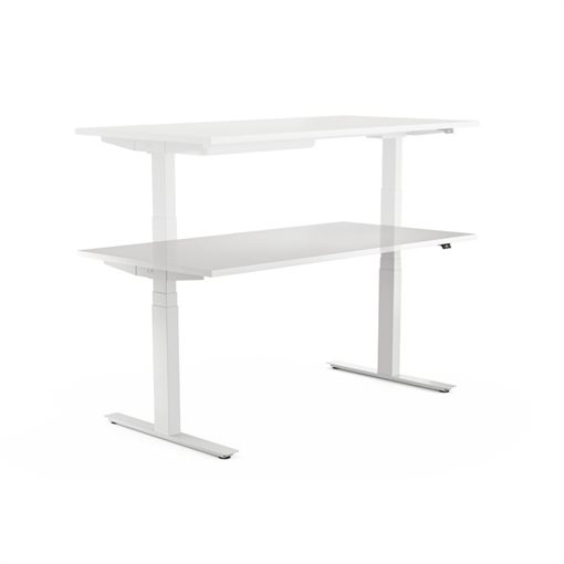 König + Neurath ACTIVE.T Schreibtisch hvst. Weiß / Weiß B160cm x T80cm