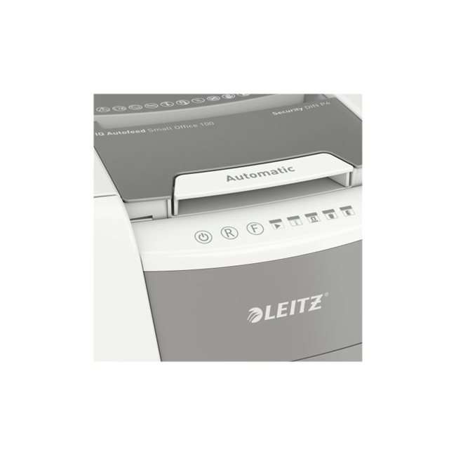 LEITZ IQ Autofeed Aktenvernichter Small Office 100 P-4 100 Blatt