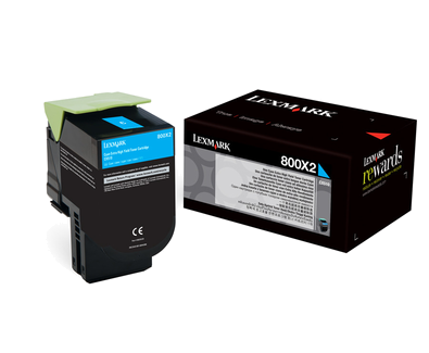 Lexmark 800X2 Toner cyan - 80C0X20 Lexmark 800X2 Toner cyan - 80C0X20
