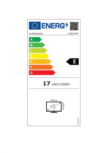 LG 22BK55WY-W, 55,88 cm (22 Zoll) - 1680 x 1050 WSXGA+