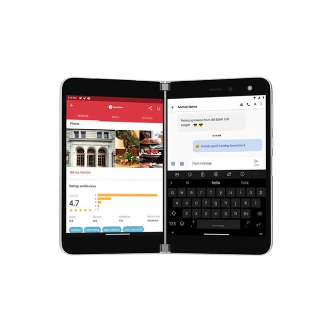Microsoft Surface Duo 14,2cm 5,6 Zoll 6GB 256GB Android 10 Glacier