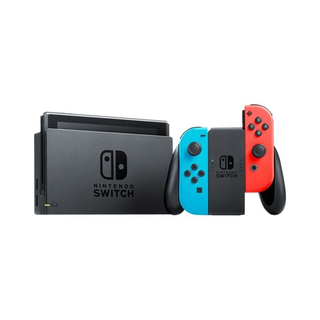 Nintendo Switch mit Neon Blau & Rot Joy-Con Spielkonsole Full HD Schwarz