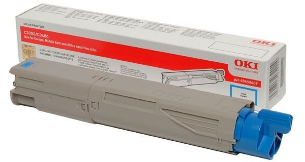 Oki Toner cyan für C3450N/C3400N/C3300N, 43459331 Oki Toner cyan für C3450N/C3400N/C3300N, 43459331