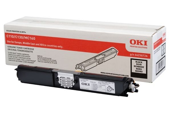 Oki Toner schwarz HC für Oki C110/C130, MC160N Oki Toner schwarz HC für Oki C110/C130, MC160N