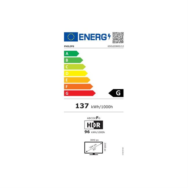 Philips 65OLED805 164 cm 65Zoll OLED Android 4K UHD 2160p 3840x2160 HDR
