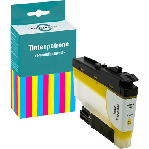 Printer Care ink yellow compatible to: Brother LC424Y