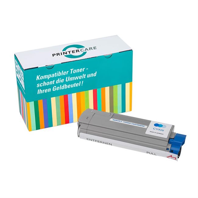PrinterCare Toner cyan kompatibel zu 43872307
