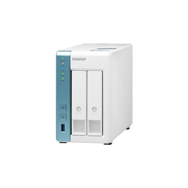 QNAP TS-231P3 NAS-Server 2 Schächte 16TB SATA 6GB/s HDD 8TB x 2 RAM 4GB