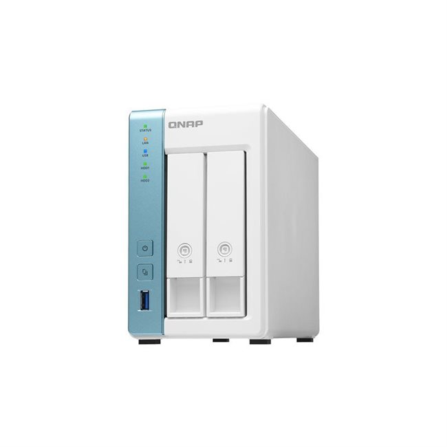 QNAP TS-231P3 NAS-Server 2 Schächte 6TB SATA 6GB/s HDD 3TB x 2 RAM 4GB