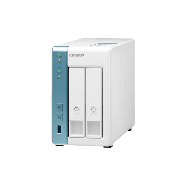 QNAP TS-231P3 NAS-Server 2 Schächte 8TB SATA 6GB/s HDD RAM 2GB