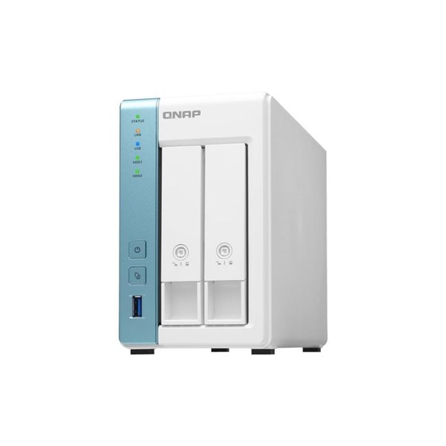 QNAP TS-231P3 NAS-Server 2 Schächte 8TB SATA 6GB/s HDD RAM 2GB