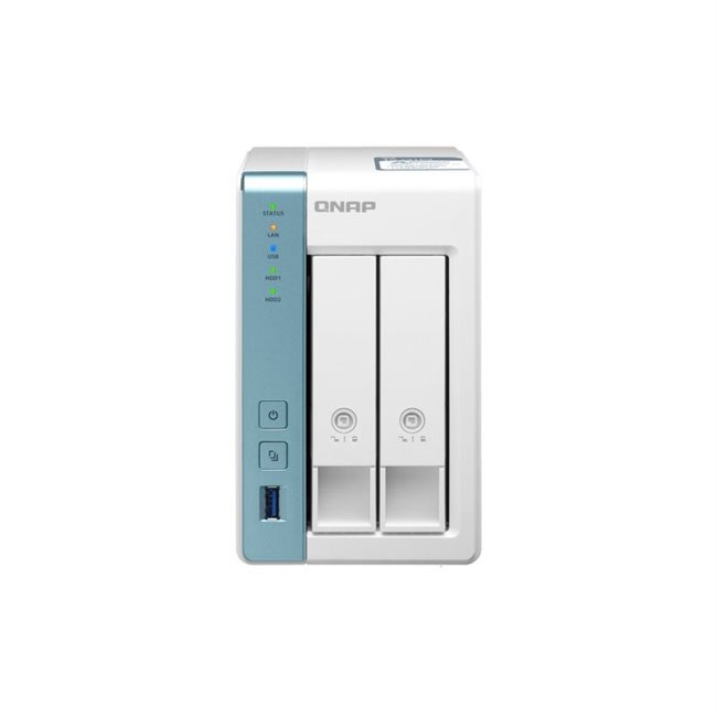 QNAP TS-231P3 NAS-Server 2 Schächte 8TB SATA 6GB/s HDD RAM 2GB