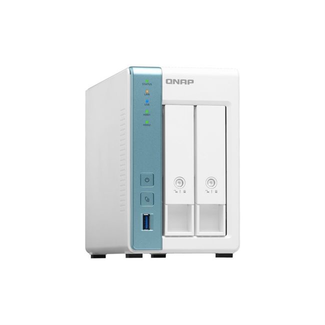 QNAP TS-231P3 NAS-Server 2 Schächte 8TB SATA 6GB/s HDD RAM 2GB