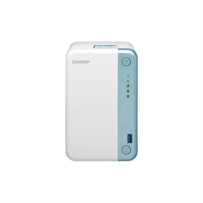 QNAP TS-251D NAS-Server 2 Schächte 12TB SATA 6GB/s HDD 6TB x 2 RAM 2GB