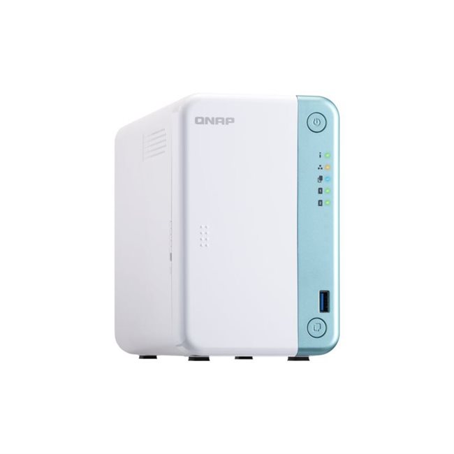QNAP TS-251D NAS-Server 2 Schächte 12TB SATA 6GB/s HDD 6TB x 2 RAM 2GB