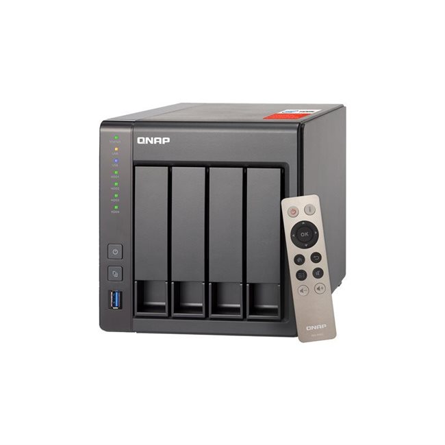 QNAP TS-451+ NAS-Server 4 Schächte 56TB SATA 6GB/s HDD 14TB x 4 RAM 8GB