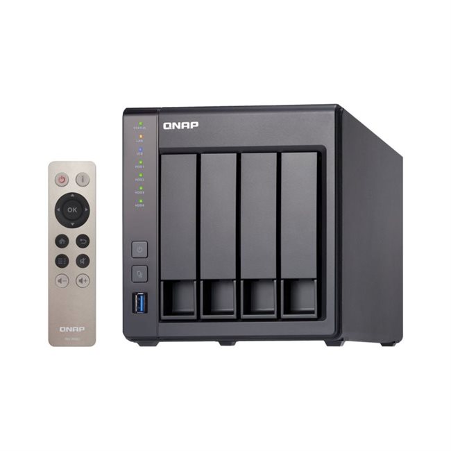 QNAP TS-451+ NAS-Server 4 Schächte 56TB SATA 6GB/s HDD 14TB x 4 RAM 8GB