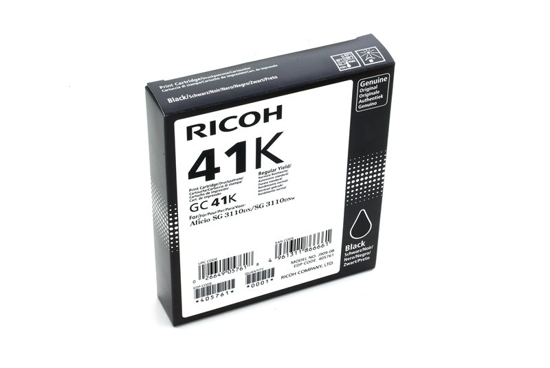 Ricoh Gel-Kartusche schwarz HC , 405761 Ricoh Gel-Kartusche schwarz HC , 405761