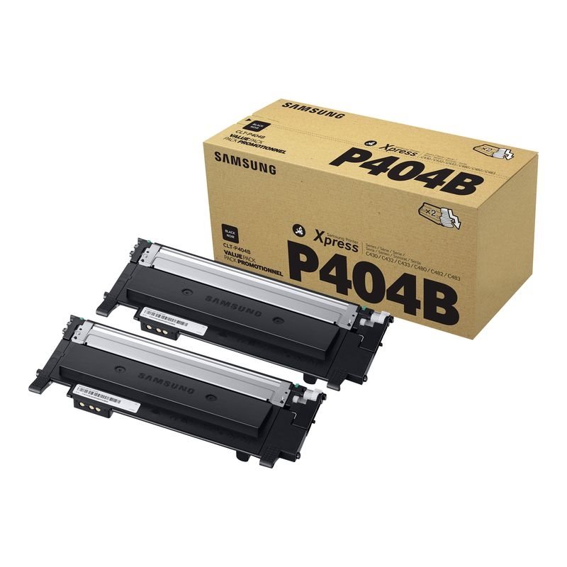 Samsung Original 2er-Pack Toner schwarz CLT-P404B - SU364A Samsung Original 2er-Pack Toner schwarz CLT-P404B - SU364A