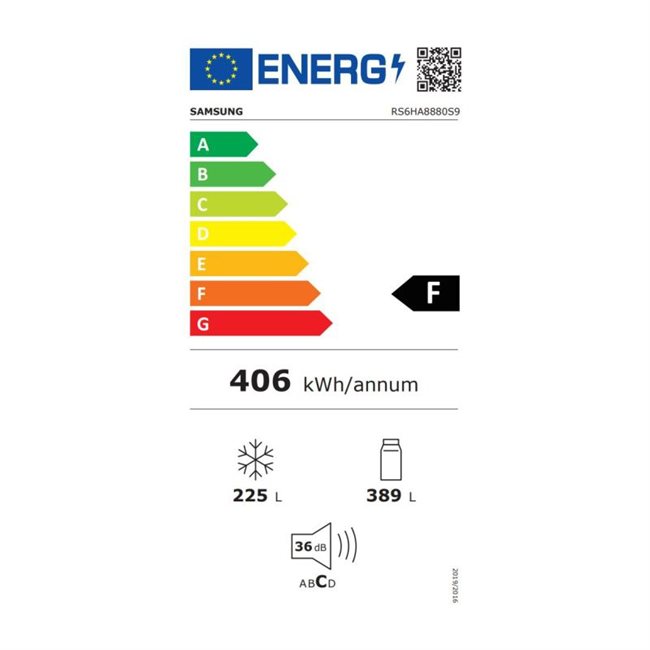 Samsung RS6HA8880S9 Side-by-Side B 91,2cm T 71,6cm H 178cm 614 Liter Silber