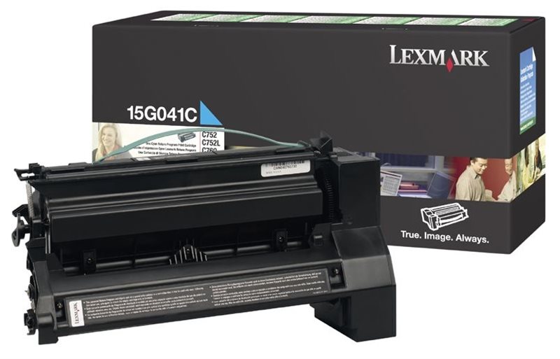 Toner cyan für Lexmark Optra C752 - 15G041C Toner cyan für Lexmark Optra C752 - 15G041C