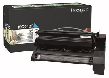 Toner cyan für Lexmark Optra C752 - 15G042C Toner cyan für Lexmark Optra C752 - 15G042C