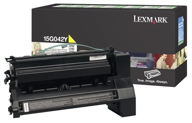 Toner yellow für Lexmark Optra C752 - 15G042Y Toner yellow für Lexmark Optra C752 - 15G042Y