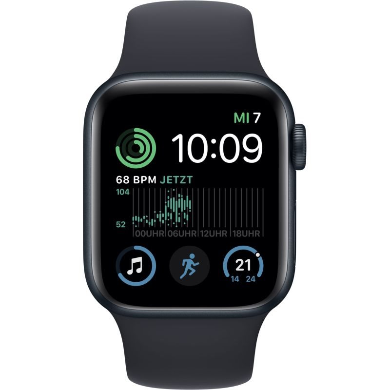 Apple Watch SE G2 Midnight Alu Band: Midnight Größe M/L 32GB 40mm