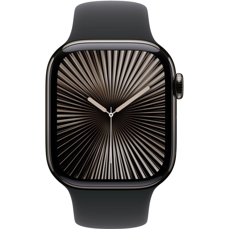 Apple Watch Series 10 Schiefertitan Band: Schwarz Größe M/L 64GB 46mm 4G