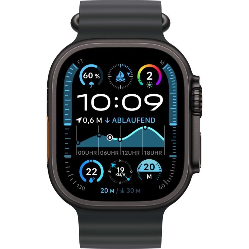 Apple Watch Ultra 2 Black Titanium Band: Schwarz 64GB 49mm 4G