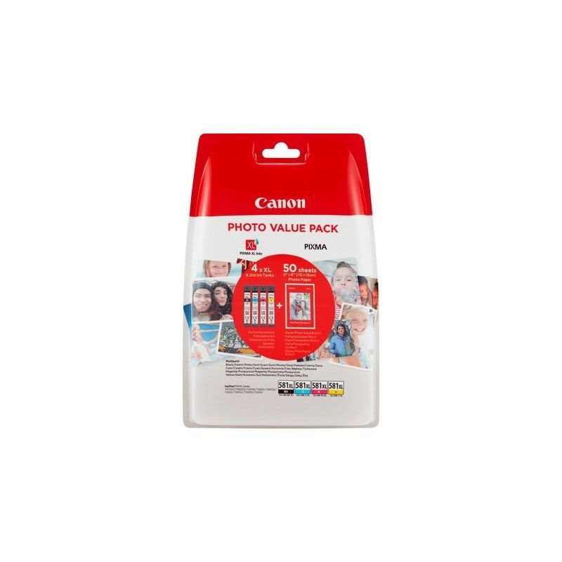 Canon Original XL Tinte Photo Value Pack CMYBK CLI-581XL - 2052C004