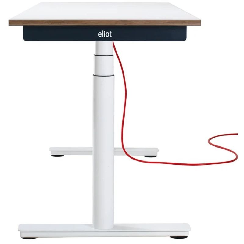 Eliot Schreibtisch hvst, Tiny Weiß / Weiß B110cm x T65cm