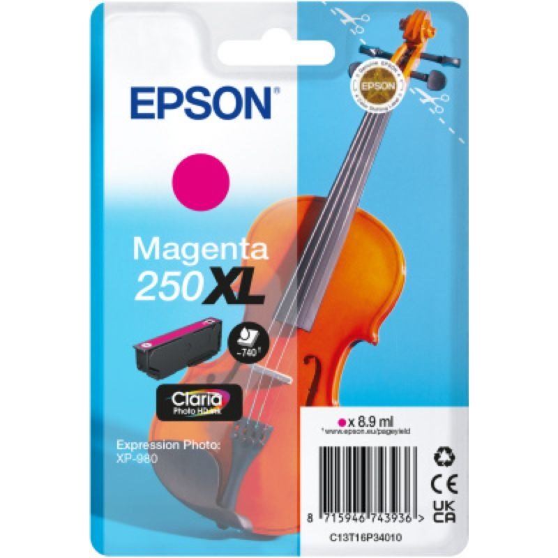 Epson Original HC Tinte magenta 250XL Violin Claria - C13T16P34010