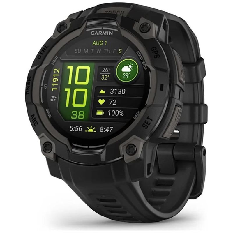 Garmin Instinct 3 AMOLED Schwarz Band: Silikon 4GB Bluetooth ANT+ 45mm
